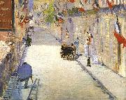Edouard Manet Rue Mosnier with Flags oil on canvas